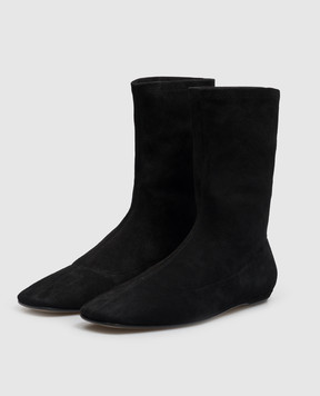 The Row Cindy black suede boots F001058L899