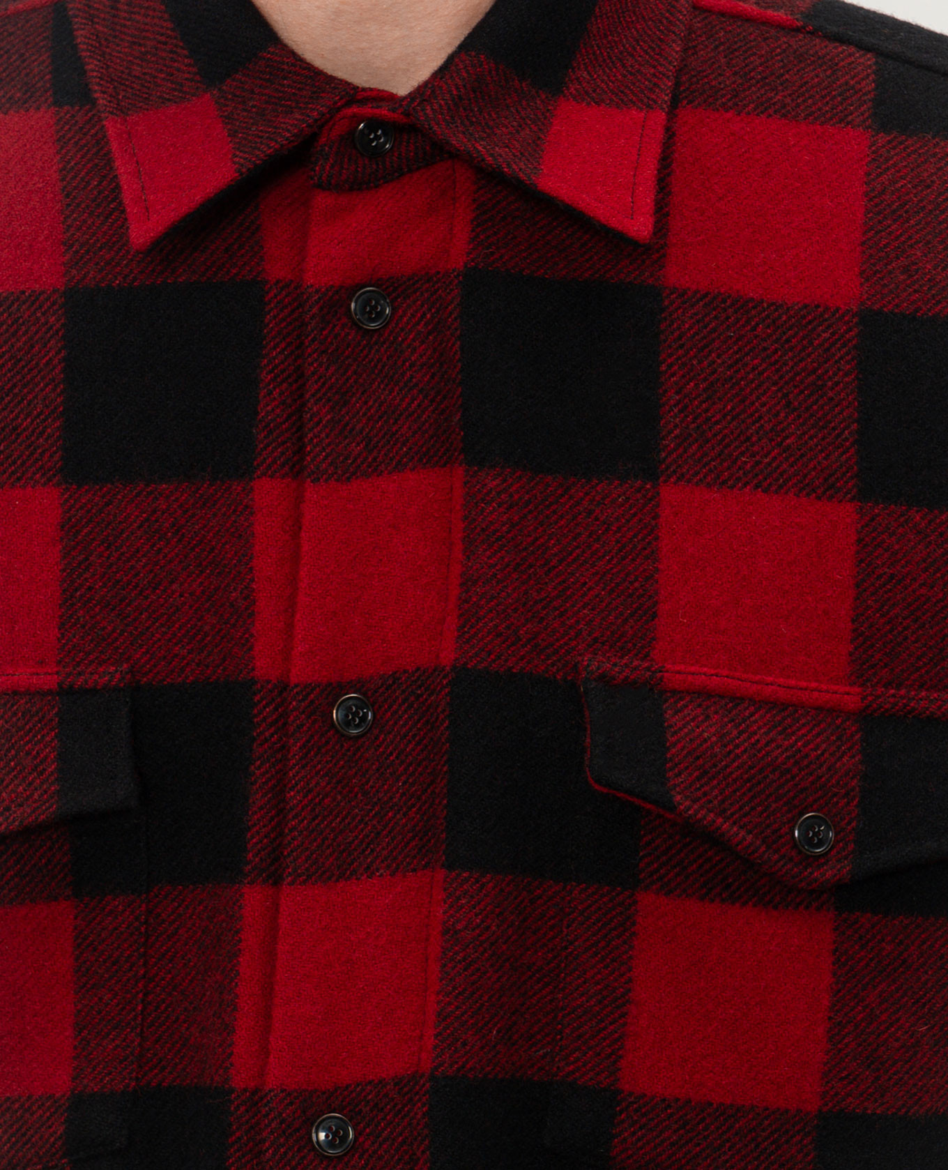 Red checked wool shirt jacket Vetements 5