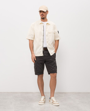 Stone Island Brown cargo shorts with logo patch L1S15L100019S00WA