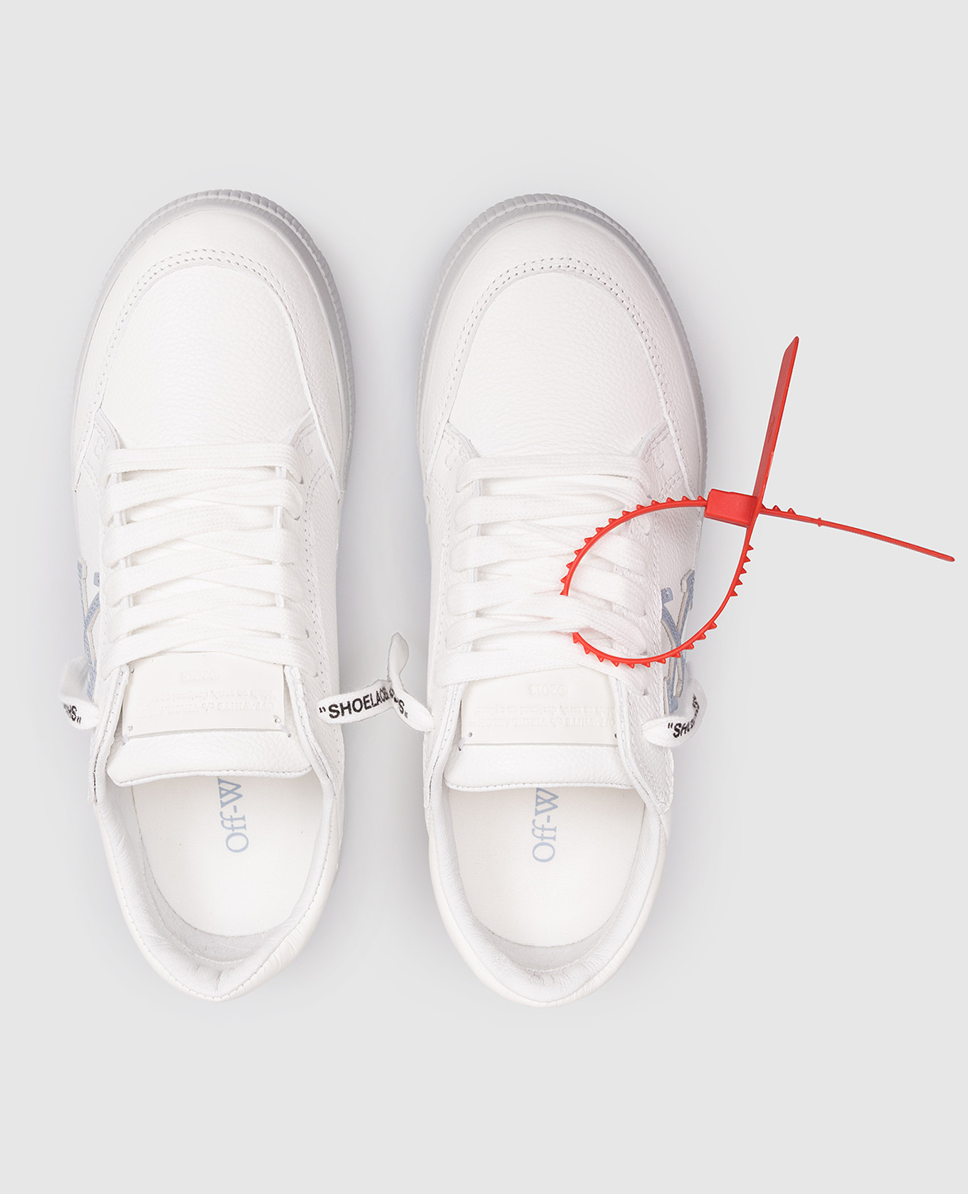 

White Vulc Low Leather Sneakers with Emblem Off-White