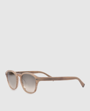 Brunello Cucinelli Beige Intarsia Rays Sunglasses MOCPATTS02