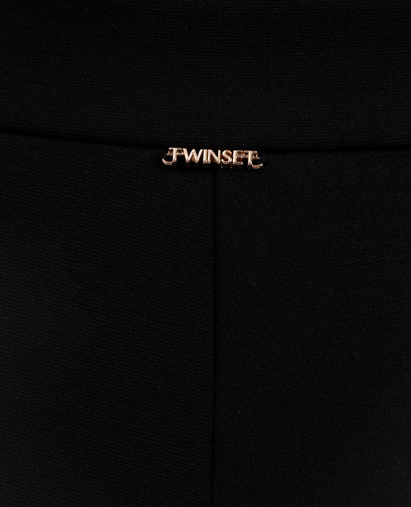 Black flared pants with textured logo Twinset 5