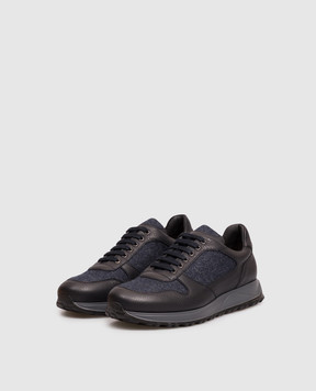 Doucal's Blue combination sneakers DU3594SYDNPJ608