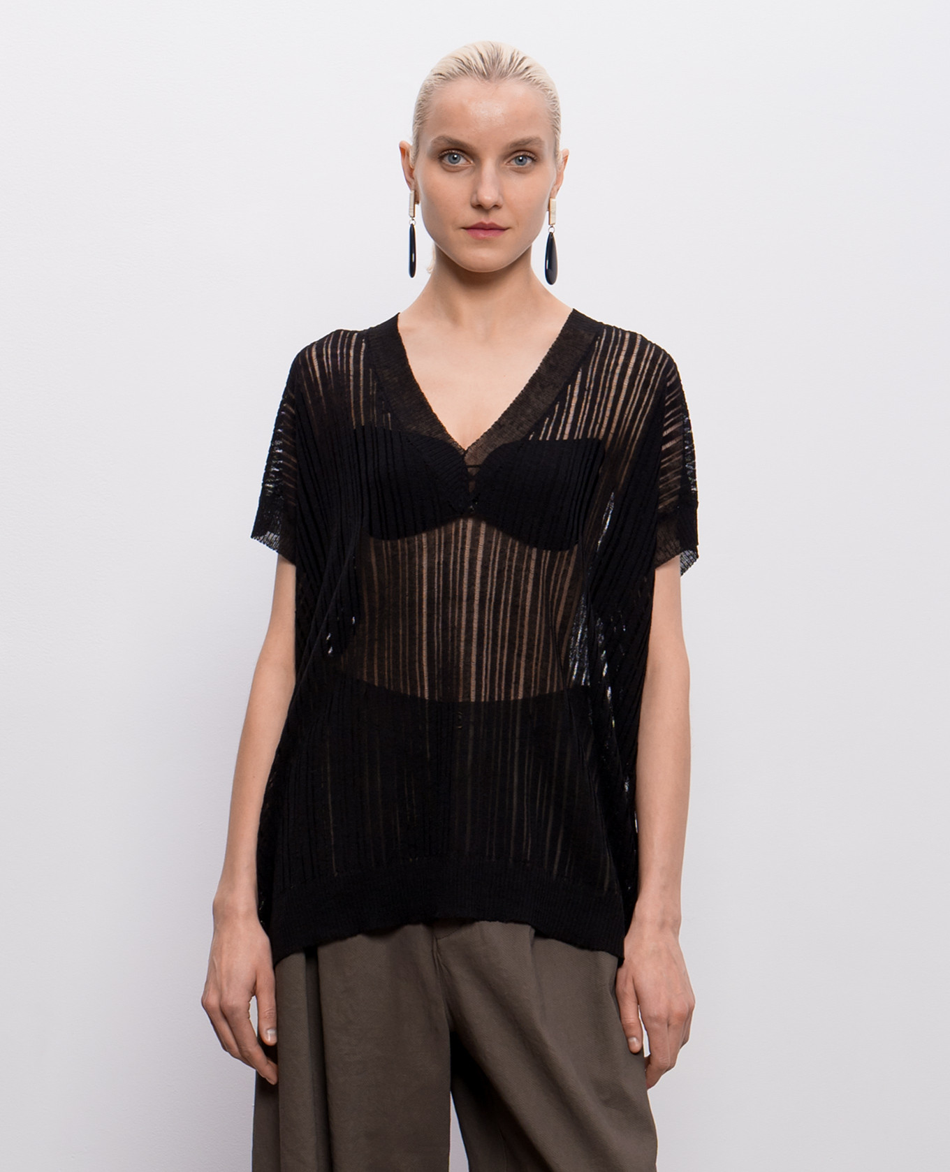 Black linen top UMA WANG 4