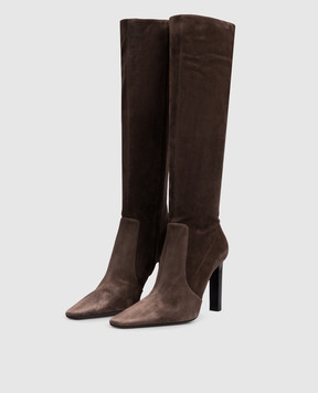 Saint Laurent Brown suede boots FRANCOISE 84157427D00