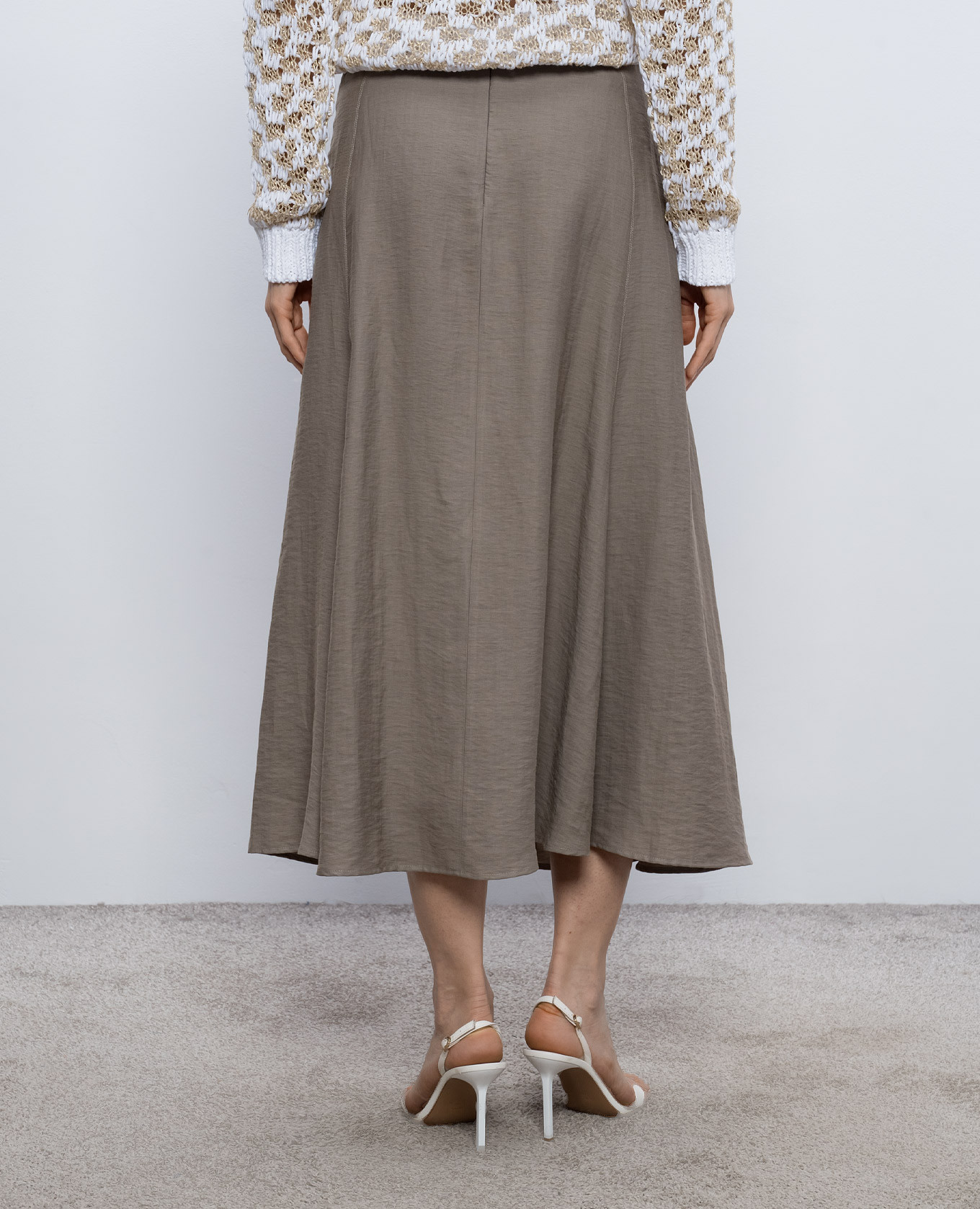 Brown skirt with linen Peserico 4