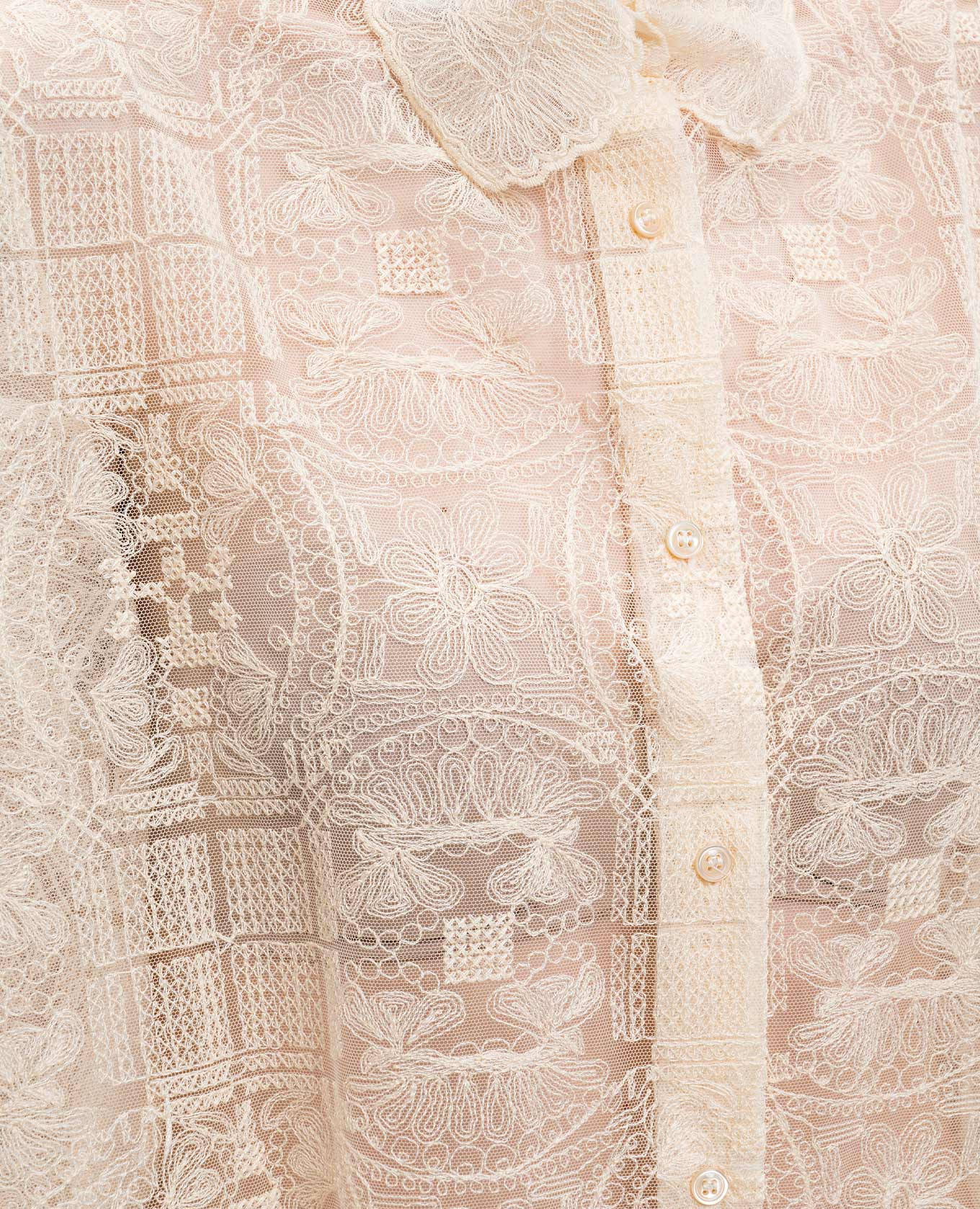 

Beige blouse with embroidery Ermanno Scervino