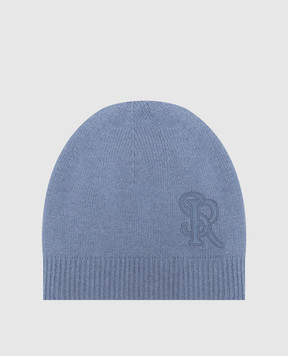 Stefano Ricci Blue cashmere hat K606040CUFF26305
