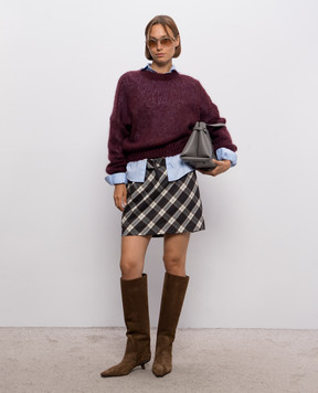 Brunello Cucinelli Checked wool skirt MP165G4095
