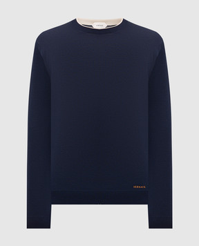 Versace Blue wool jumper 10244381A17823