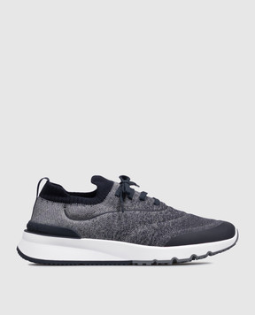 Brunello Cucinelli Blue sneakers with emblem MZUEHRO342