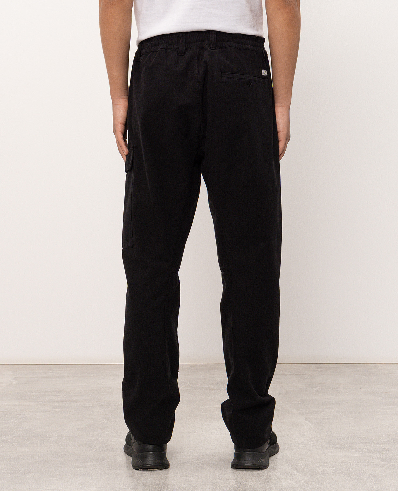 Black pants with logo patch C.P. Company 4