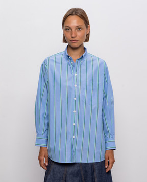 Max & Co Blue striped shirt with inscription MCODAMA