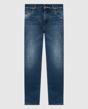 Dolce&Gabbana Blue jeans with logo engraving GYJCCDG8NZ5