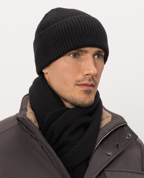 Cashmere&Whiskey Black cashmere hat AU1891305341MI