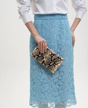 Giuseppe Zanotti Beige patent leather clutch envelope Borse EB60004
