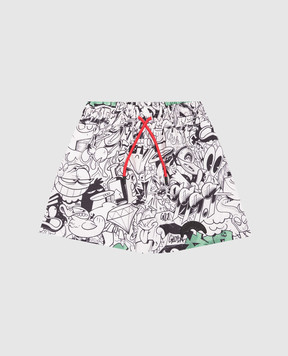 Sprayground Create Your World Children's White Shorts SPY1416