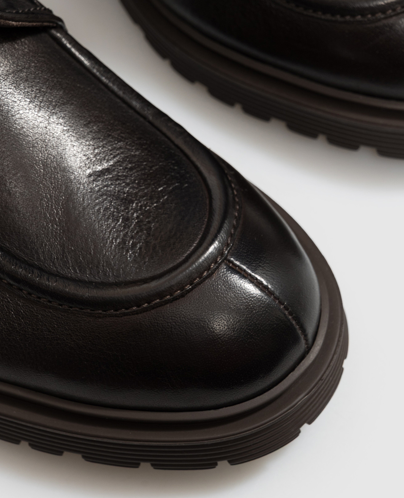 Dark brown leather derby shoes Sturlini 5