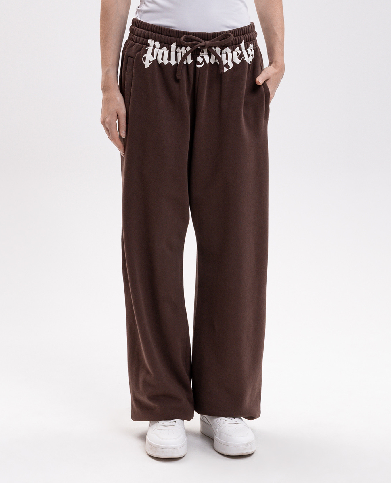 Brown printed sweatpants Palm Angels 2