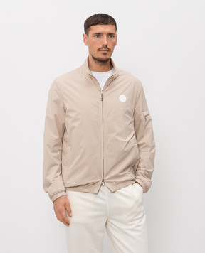 Stefano Ricci Beige jacket with emblem patch M6J4100010PL001HSAC64