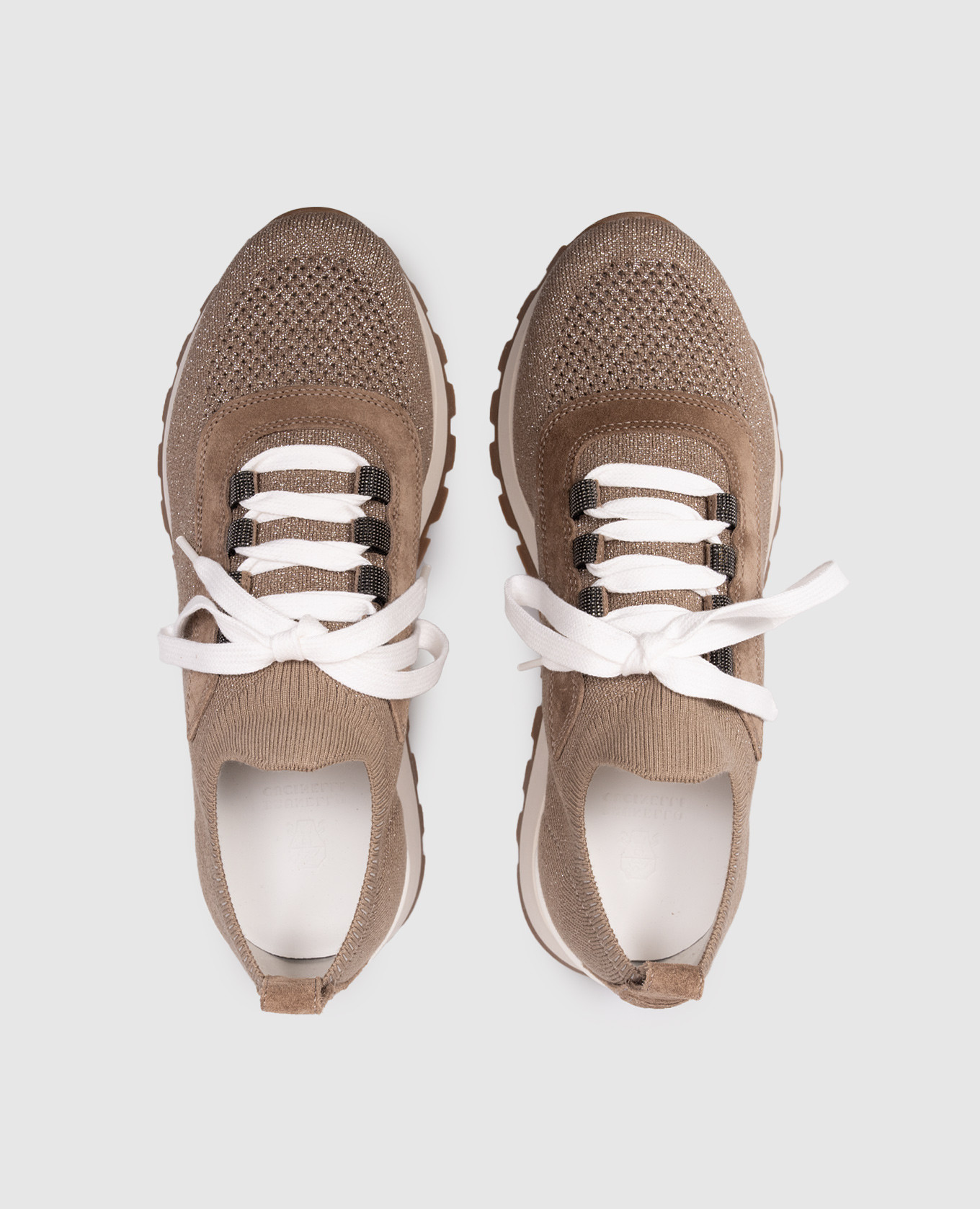 Brown sneakers with emblem Brunello Cucinelli 4