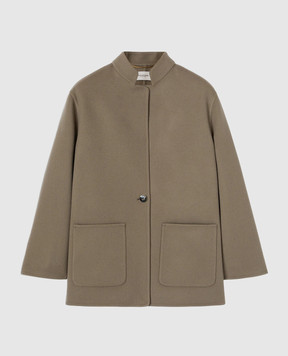 Agnona Khaki cashmere coat TX1207AD7048
