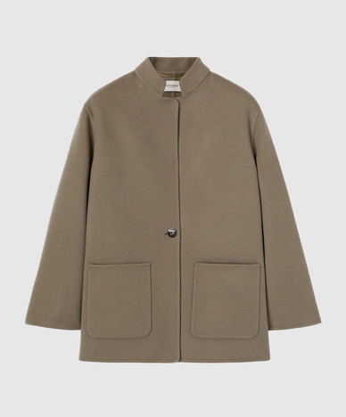 Khaki cashmere coat