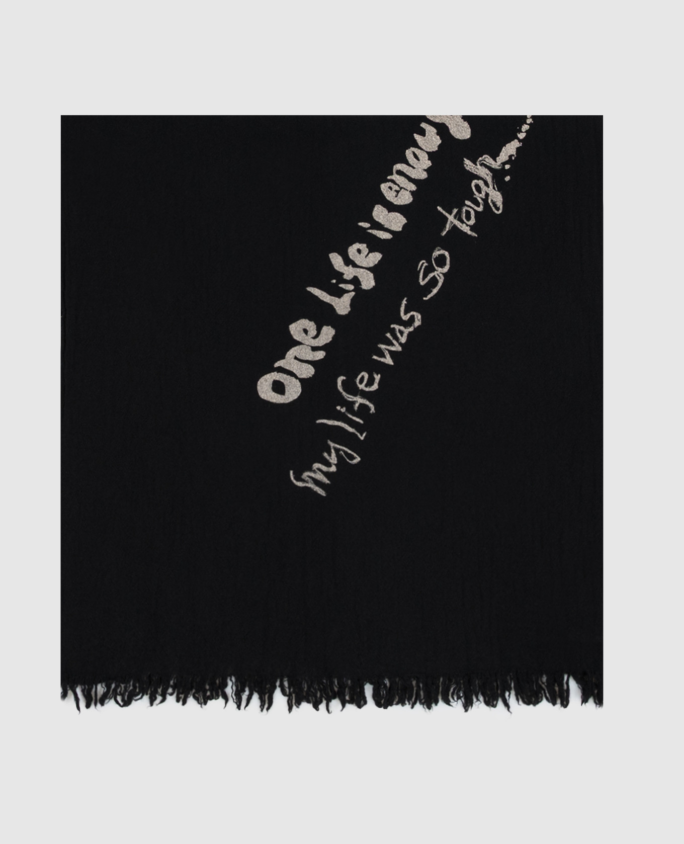 Black wool scarf
