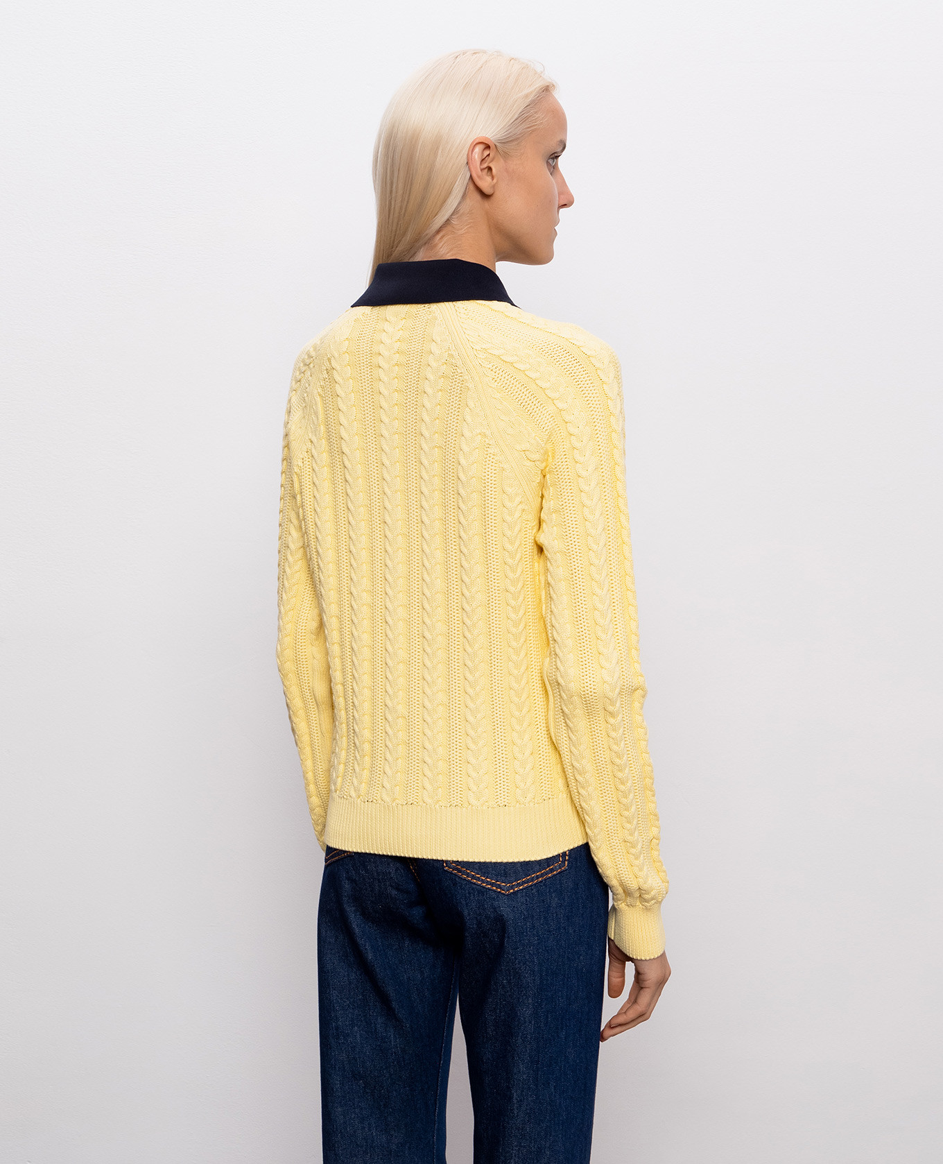 Yellow sweater with polo collar Versace 4