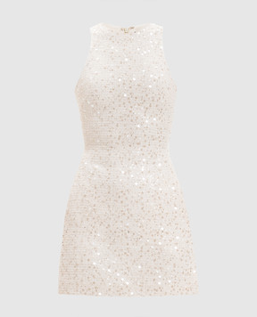 David Koma Ivory sequin tweed mini dress RE26DK78D