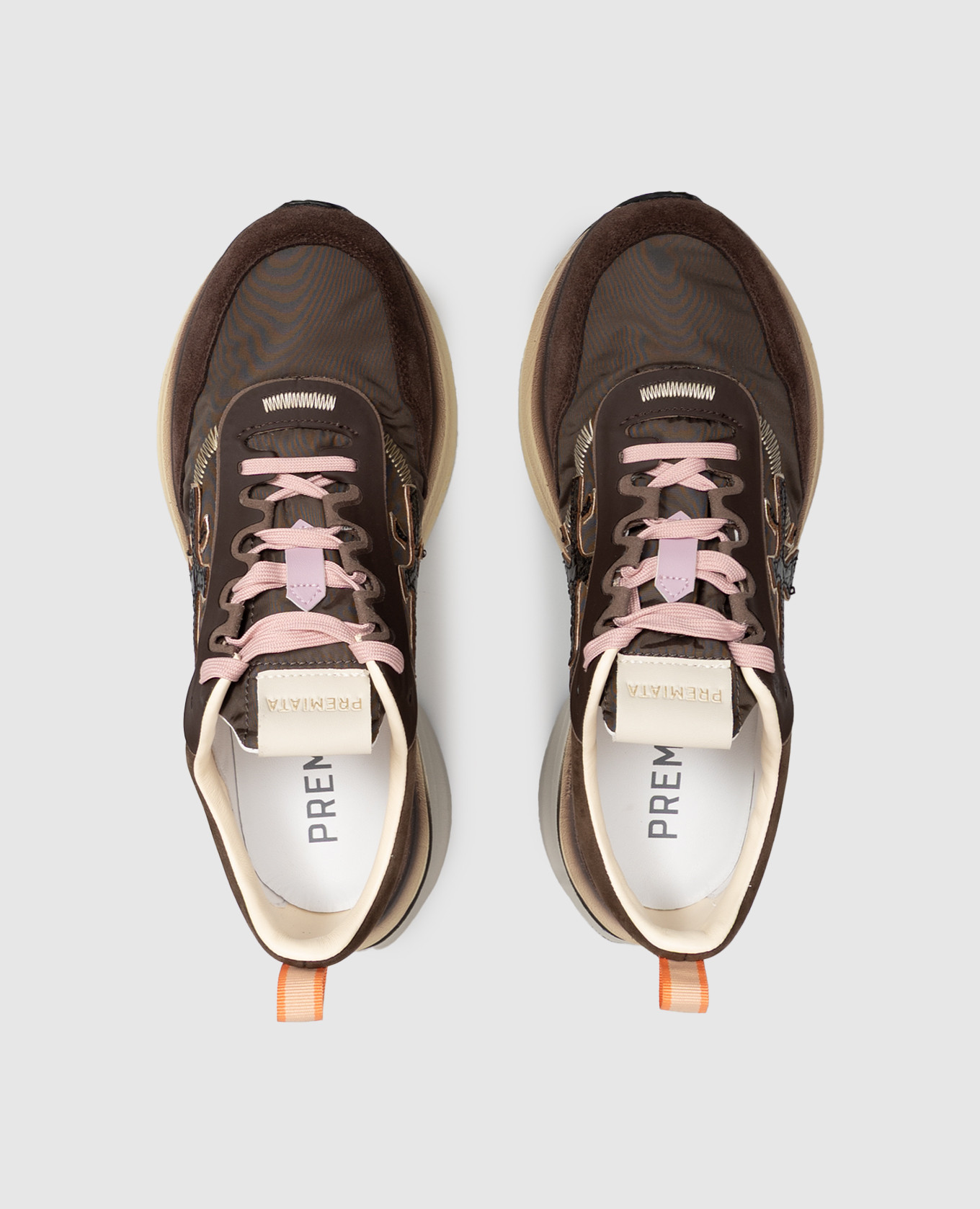 Brown Hill combination sneakers Premiata 4