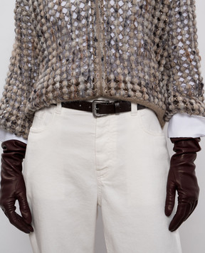 Brunello Cucinelli Brown leather belt M0TROC266