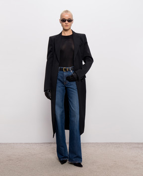 Thierry Mugler Blue jeans with logo patch 26F6PA05362037