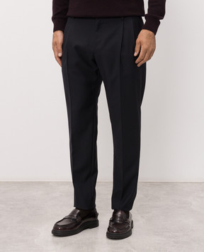 Dolce&Gabbana Blue wool pants GW0NETFU2Z8
