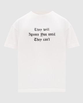 Palm Angels Statement T-shirt in ivory PMAA109S26JER005