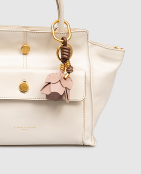 Gianni Chiarini Pink Desert Flower bag charm in the shape of a flower PCDESERTFLOWER02