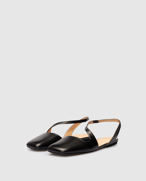 Marsell Quadrangolo black leather slingbacks MW8491P015