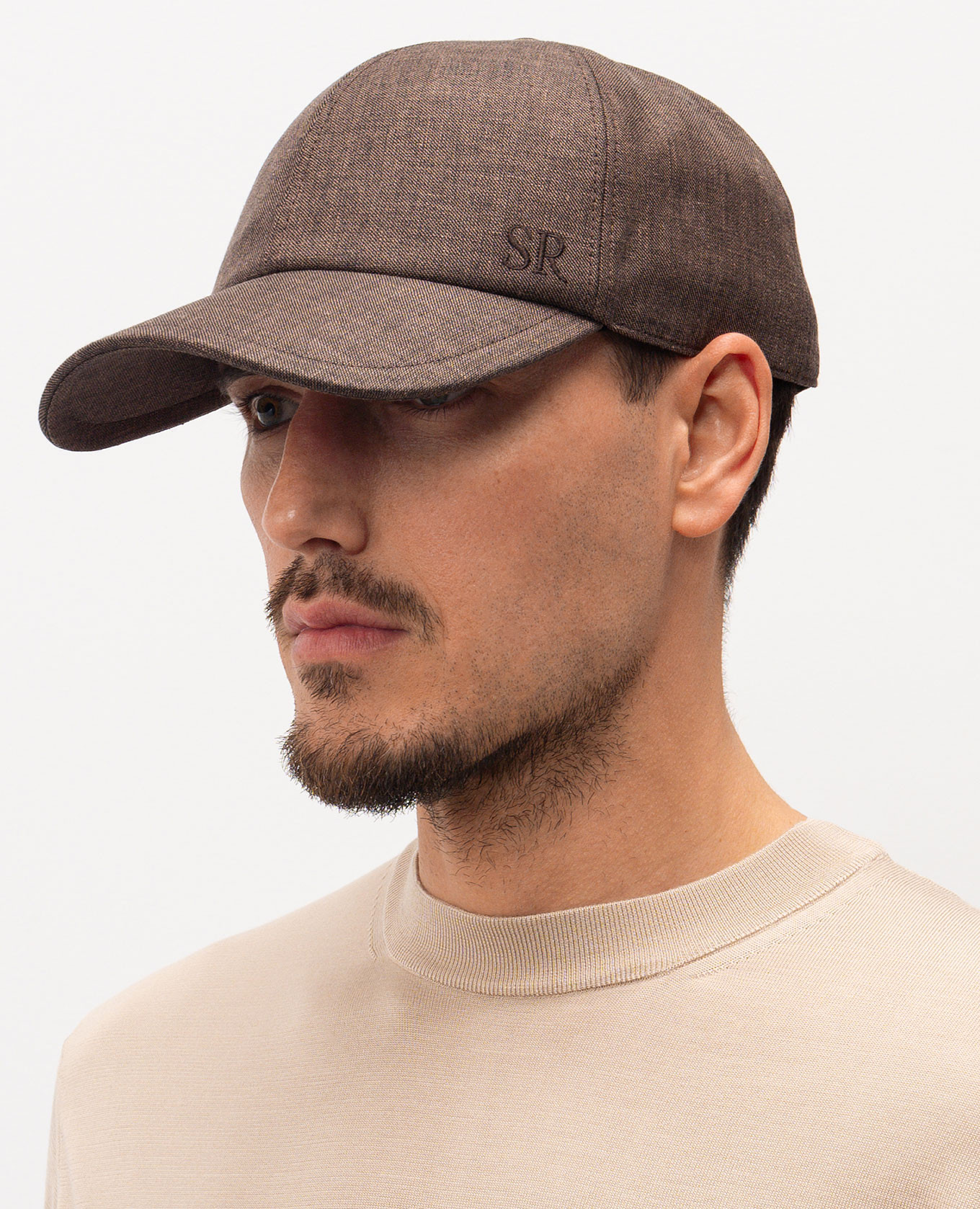 

Brown cap made of linen, wool and silk Stefano Ricci