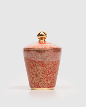 Stefano Ricci Scented candle in a porcelain candlestick Royal Eagle Red OACAN002VELIN6