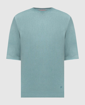ISAIA Green silk T-shirt MG8260Y0470