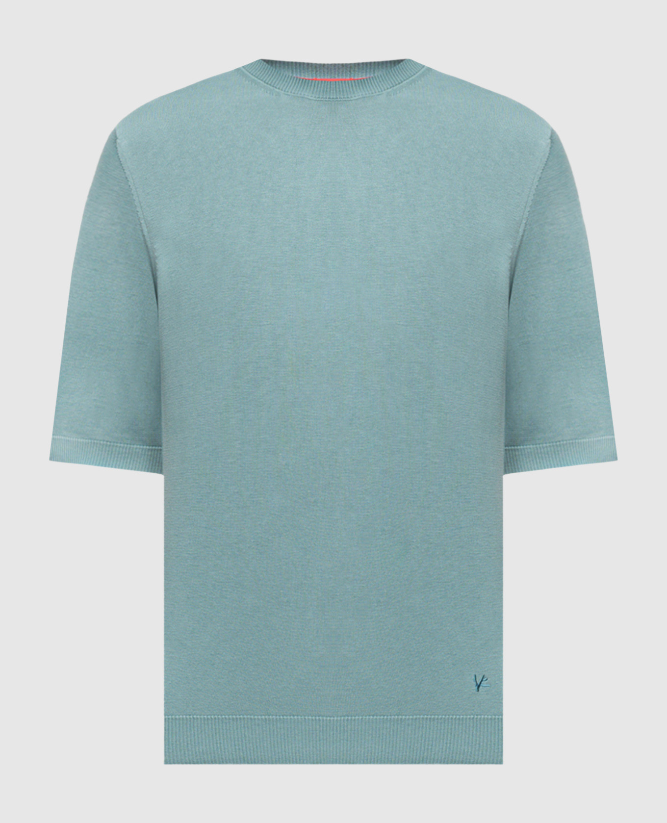 Green silk T-shirt