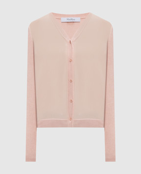 Max Mara NINFEE pink silk and cashmere cardigan MXMNINFEE