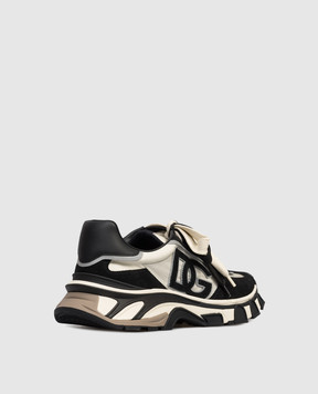 Dolce&Gabbana Black Country Road combo sneakers with monogram patch CS2403A0205