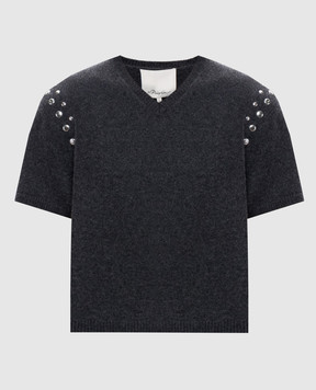 3.1 Phillip Lim Gray top with wool F26270640WHF