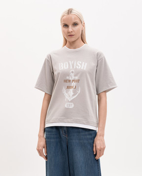 Juun.j Gray printed T-shirt JW6442W522