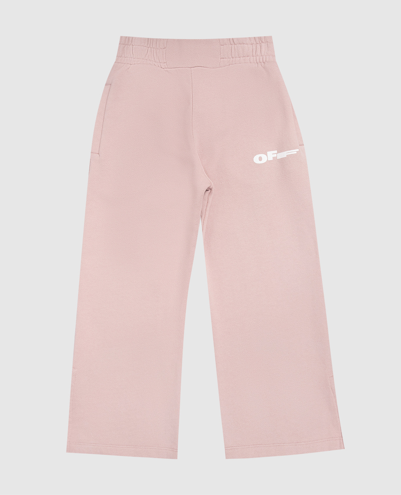 Children's pink sweatpants with Off print