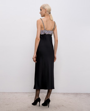 Valentino Black midi dress with crystals and sequins 8B0VAKF09VQ