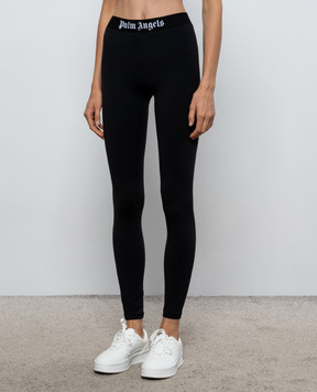 Palm Angels Black leggings with logo PAWVK002FB001