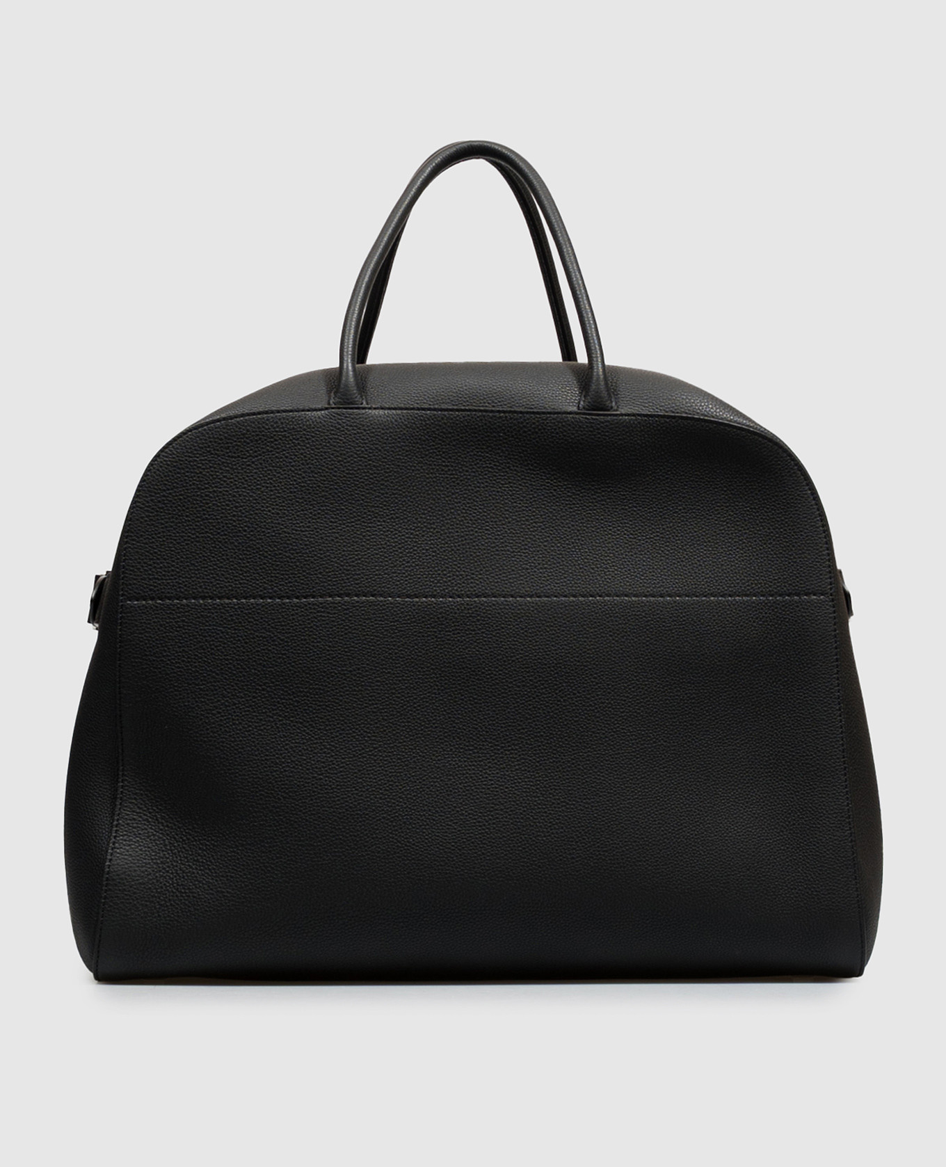 Marco black leather travel bag