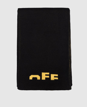 Off-White Children's black scarf with logo OBMA001F25KNI001